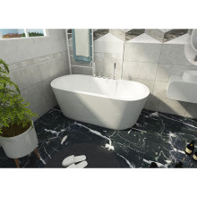 White Color Classic Oval Freestanding Soaking  Acrylic Bathroom Tub